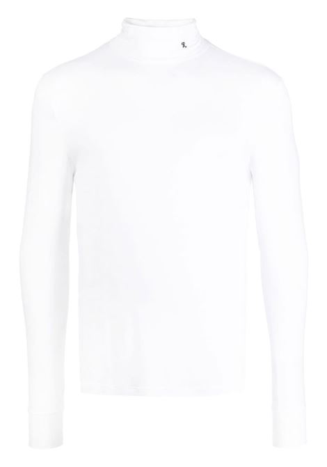 White hand-print long-sleeve T-shirt - men RAF SIMONS | 231M147190160010